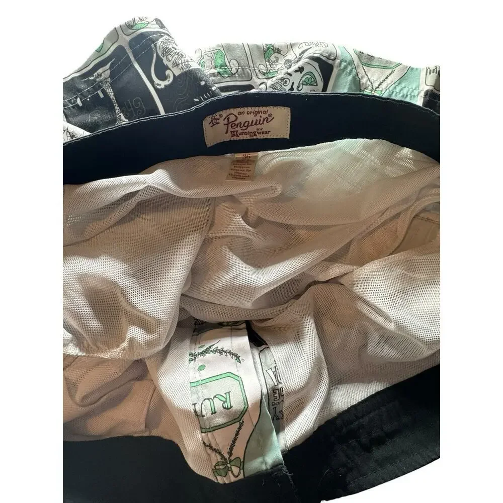 Penguin Happy Hour Cocktails‎ Mens' Lined Swim Shorts Trunks Size 36 Rum Tiki